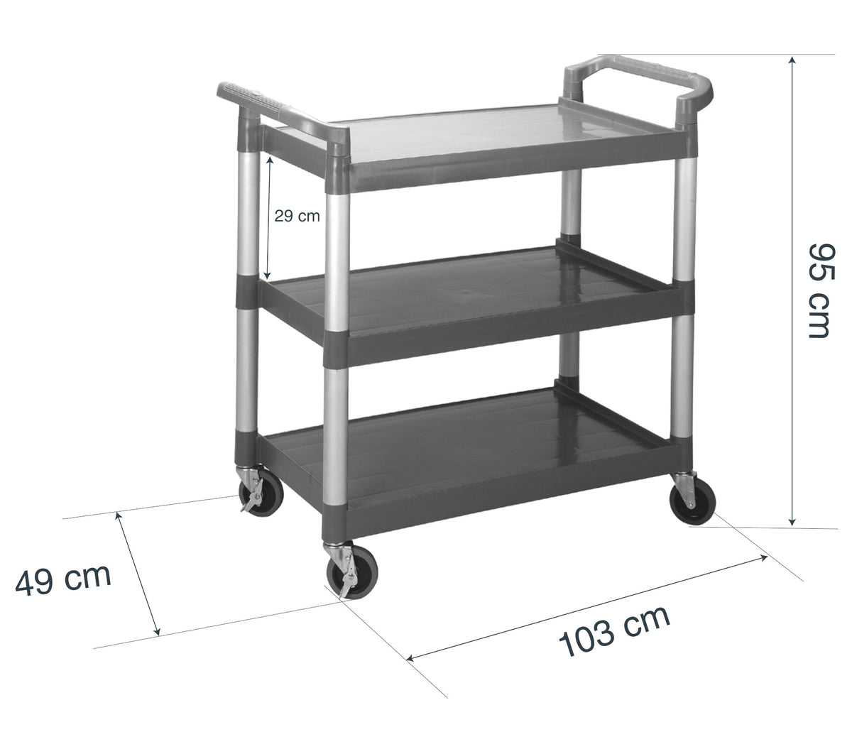- Carro de servicio 3 bandejas para equipos de cocina - Lacor 66353 - imagen 2