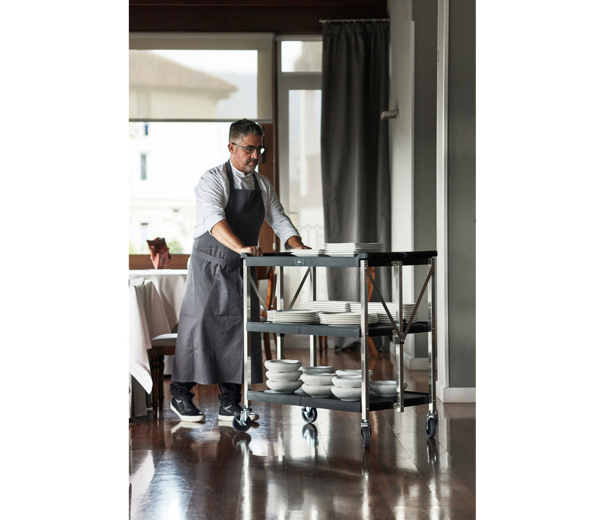 - Carro servicio 3 bandejas plegable para equipos de cocina - Lacor 66247 - imagen 4
