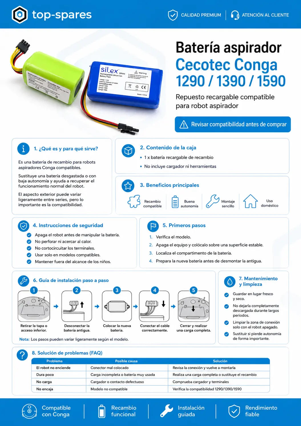 Cecotec Conga - Aspirador de Pó sem Fios - 2809 - 2809