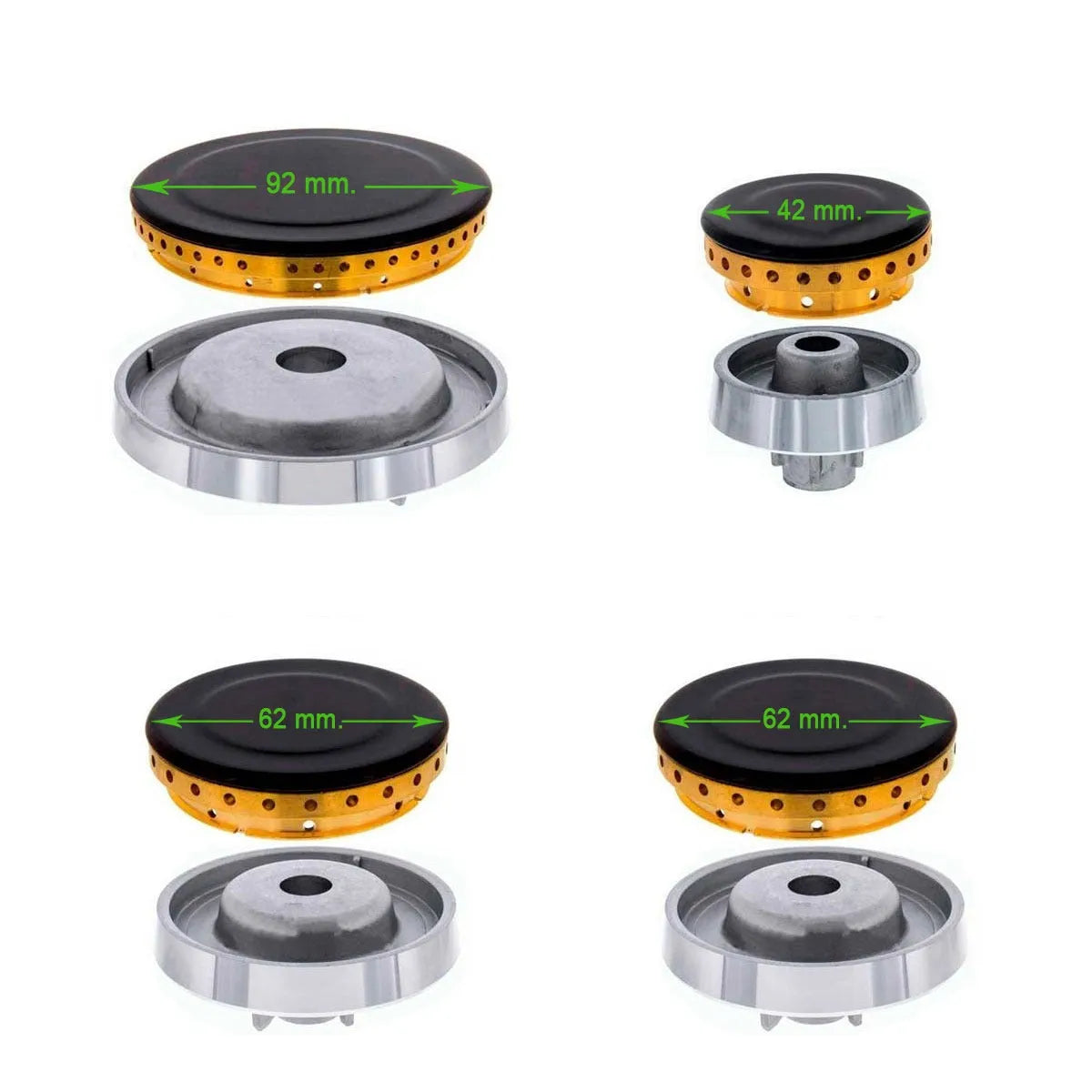 Conjunto 4 quemadores  con base cocina de gas Teka, Fagor, Balay