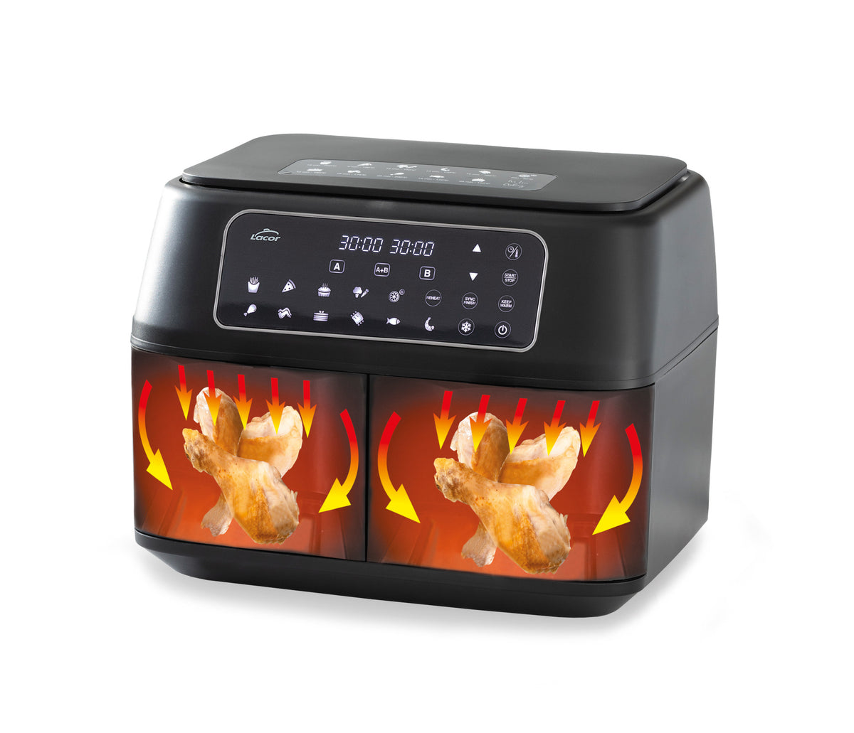 DuploAir - Freidora de aire para equipos de cocina - Lacor 69508 - imagen 3