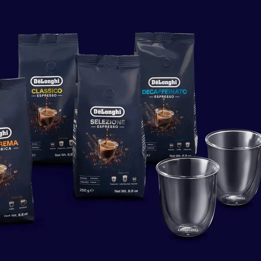 - Pack básico con café en grano, vasos para capuchino y filtro de agua DeLonghi DLSC317 - imagen 2