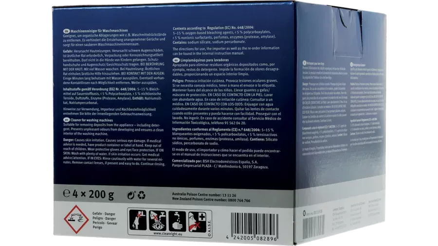 Pack limpiador en polvo limpieza lavadoras 00311928