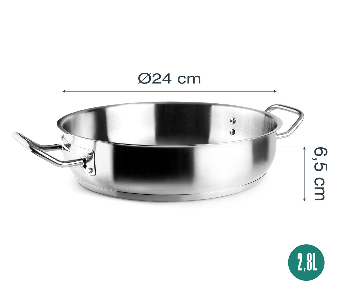 - Paellera sin tapa para equipos de cocina - Lacor 16624 - imagen 2