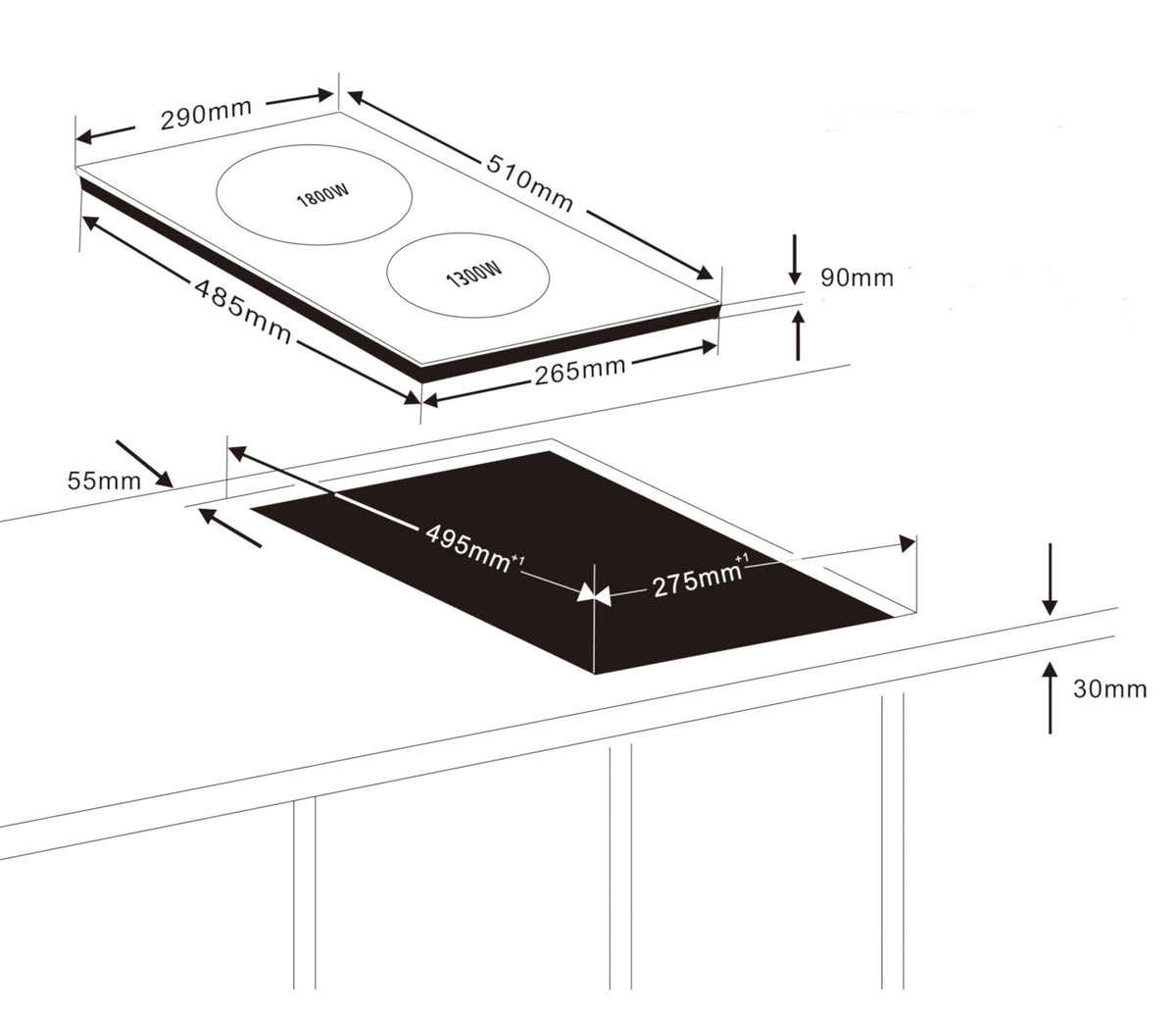 - Placa de inducción vertical para equipos de cocina - Lacor 69033 - imagen 2