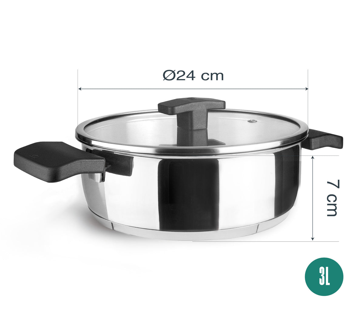 - Tartera con tapa para equipos de cocina - Lacor 80624 - imagen 2